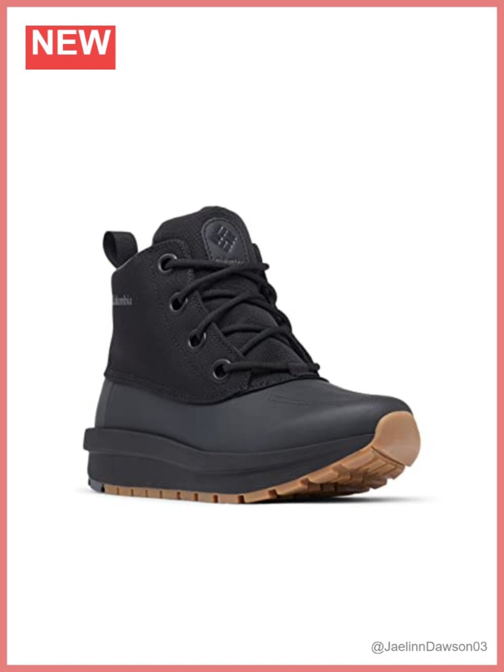 Columbia Moritza Shield Rain Boots Coated Leather Omni-Grip Mid-Top